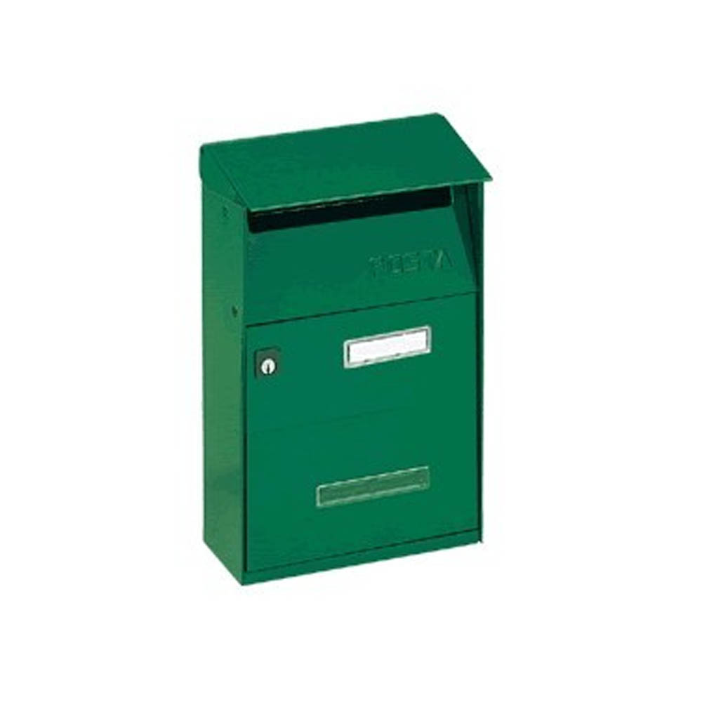 Cassetta postale in lamiera Basic 180x260x60 mm verde