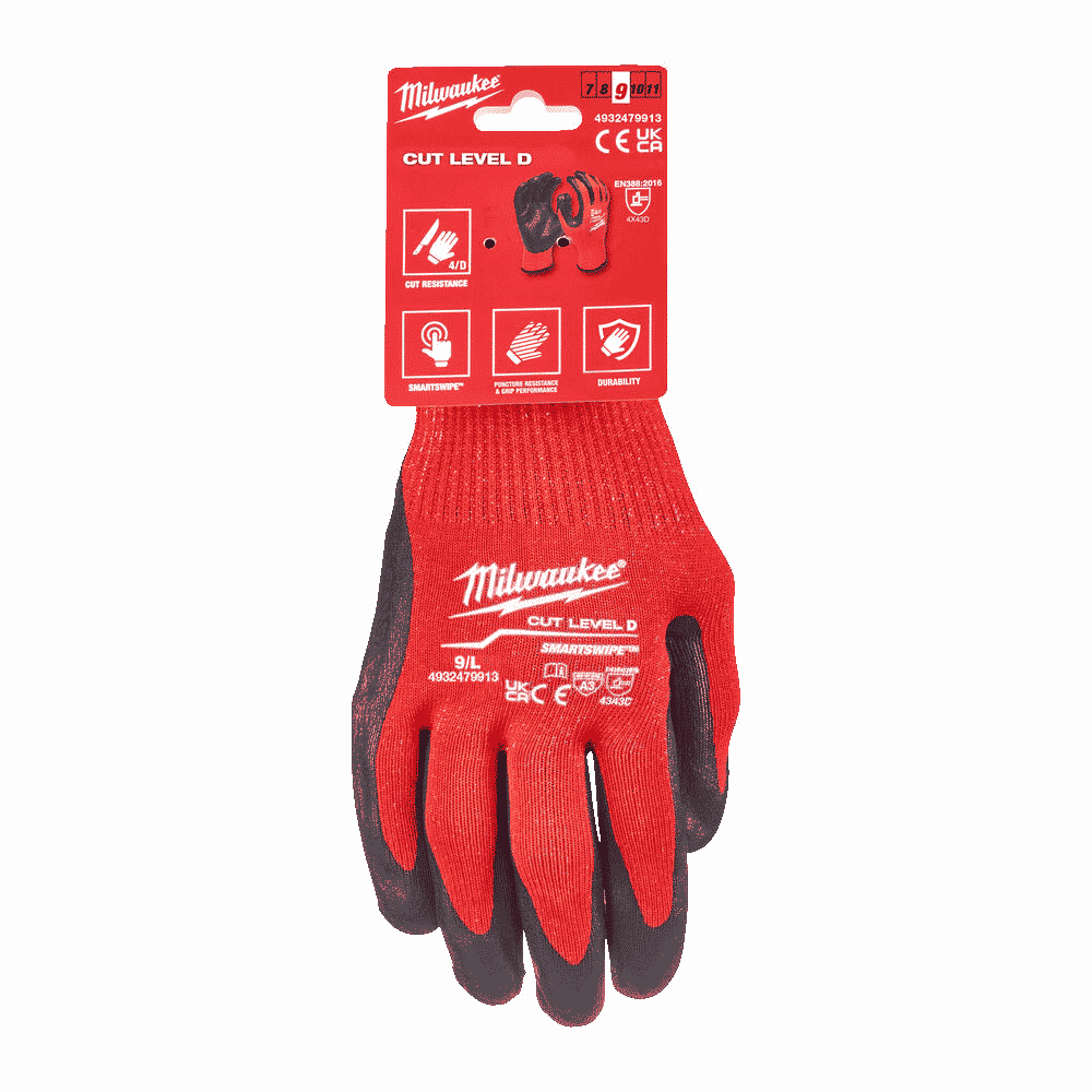 GUANTI DA LAVORO SPALMATI IN NITRILE MILWAUKEE CUT D GLOVES 493247991