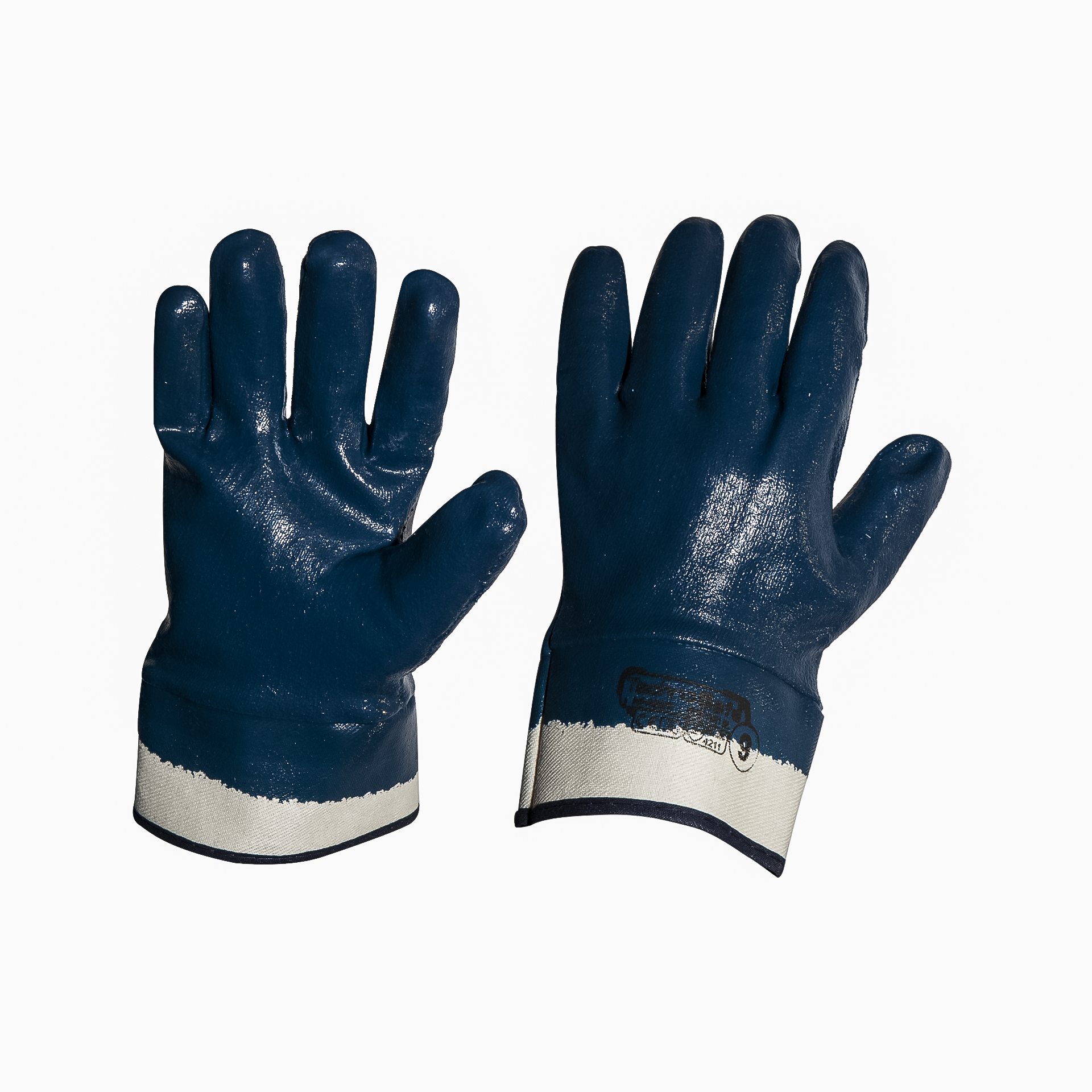 REIS RNYDO-PLUS9 - Guanti Protettivi In Poliestere Con Punti PVC, Taglia 9, Confezione Da 12 Paia, Colore Bianco/Blu - 2